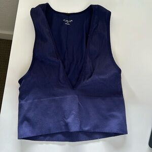 Out From Under Hailey Seamless Plunge Cropped Tank Top